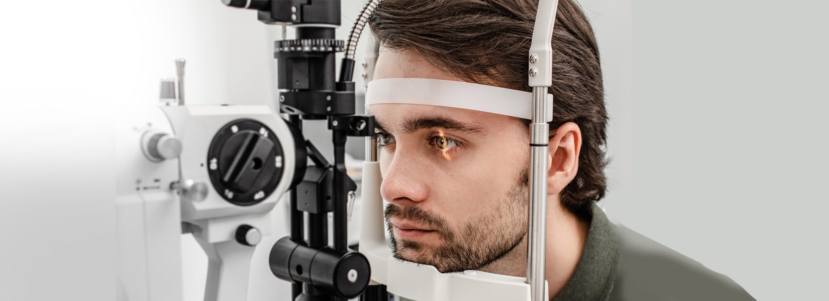 young man during eye exam in Cornersburg